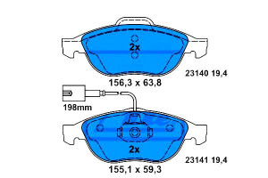 Klocki Hamulcowe Alfa Romeo 156 Lancia Lybra 1.6/1