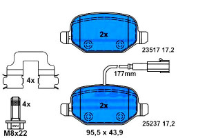 Klocki Hamulcowe Alfa Romeo Mito 0.9-1.6d 08.08- A