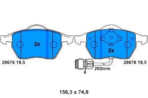 Klocki Hamulcowe Audi Przód A6 100 1,8-2,8 90-97 A