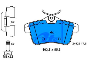 Klocki Hamulcowe Citroen Tył C4 Ds4 Ds5 1,6-2,0 Hd