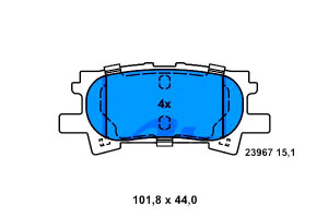Klocki Hamulcowe Lexus Rx 3.0/3.3h/3.5 05.03-12.08