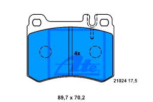 Klocki Hamulcowe Mercedes Sl (r107) 2.9/4.1/4.9 05