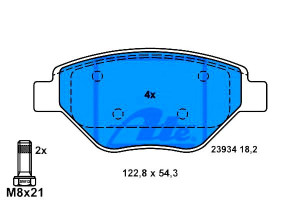 Klocki Hamulcowe Renault Megane Ii 1.4 11.02- Ate