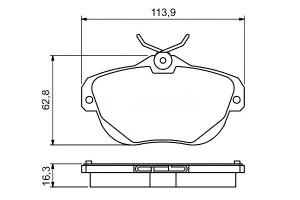 Klocki Hamulcowe Citroen Tył C6 Bosch