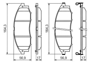 Klocki Hamulcowe Nissan Przód Navara Bosch
