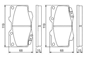 Klocki Hamulcowe Toyota Przód Hi-lux 06- Bosch