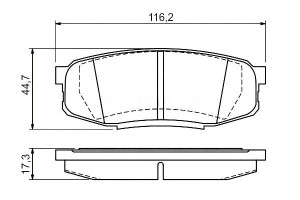 Klocki Hamulcowe Toyota Tył Landcruiser 08- Bosch