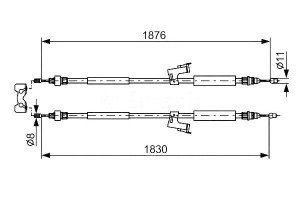 Linka Hamulca Ręcznego Volvo Tył S40 V50 04- Le Pr