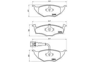 Klocki Hamulcowe Audi A2 1.2tdi 01- Z Czuj. Brembo