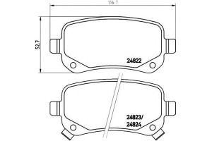 Klocki Hamulcowe Chrysler Voyager 07- Tył Brembo