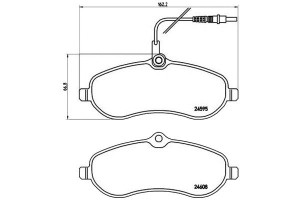 Klocki Hamulcowe Fiat Scudo 07- Z Czuj. Brembo