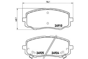 Klocki Hamulcowe Hyundai I20 08- Brembo
