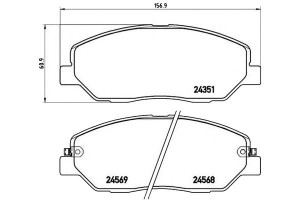 Klocki Hamulcowe Hyundai Santa Fe 06- Brembo