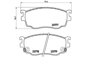 Klocki Hamulcowe Mazda 626 99-02 Przód Brembo