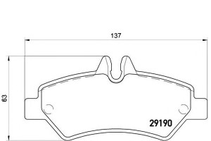 Klocki Hamulcowe Mercedes Sprinter 06- Tył Brembo