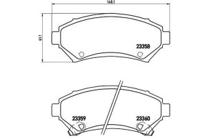 Klocki Hamulcowe Opel Sintra 96-99 Z Czuj. Brembo