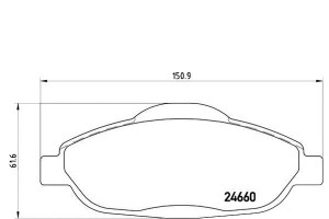 Klocki Hamulcowe Peugeot 308 07- Przód Brembo