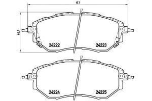 Klocki Hamulcowe Subaru Legacy Iv 03-09 3.0 Brembo