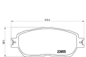 Klocki Hamulcowe Toyota Camry 01-05 Przód Brembo