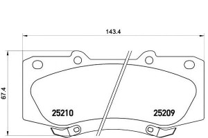 Klocki Hamulcowe Toyota Hilux 2.5 D-4d 10- Przód B