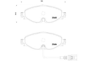 Klocki Hamulcowe Vw Golf Vii 12- Brembo