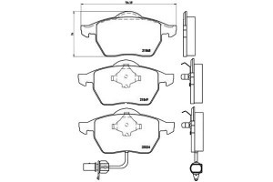Klocki Hamulcowe Vw Sharan 00- Z Czuj. Brembo
