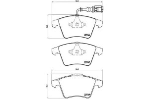 Klocki Hamulcowe Vw T5 03- Koła 17 Z Czuj. Brembo