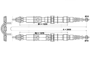 Linka Hamulca Ręcznego Alfa Romeo 164 Fiat Croma L