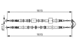 Linka Hamulca Ręcznego Opel Meriva A 1.3d-1.8 05.0