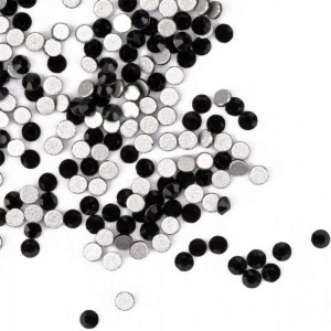 CYRKONIE SWAROVSKI ss3 JET CZARNE mini 1,4mm 100sz