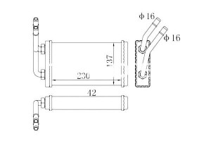 Nagrzewnica (230x138x42) Ford Transit Transit Tour