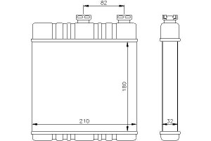 Nagrzewnica (210x180x32) Chevrolet Astra Opel Astr