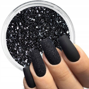 ONYX Effect Pyłek do paznokci CZARNY brokat black