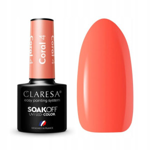 Claresa Lakier hybrydowy koralowy róż CORAL 4