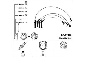 Zestaw Przewodów Zapłonowych Toyota Starlet 1.3 12