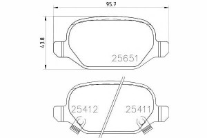 Klocki Hamulcowe Fiat Tył Panda 0,9 1,3 D 4x4 12-
