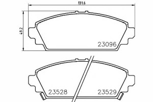 Klocki Hamulcowe Honda Przód Civic 01- 1,7cdti Tex