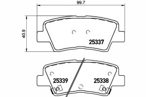 Klocki Hamulcowe Hyundai Tył I40 11- Sonata 08- Ce