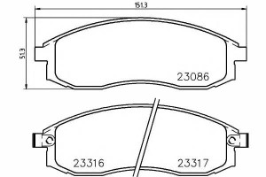 Klocki Hamulcowe Mitsubishi Przód L200 96-07 Texta