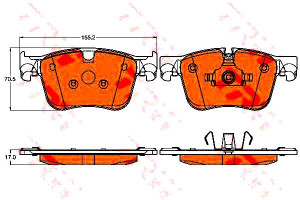 Klocki Hamulcowe Citroen Przód C4 Picasso 13- 308