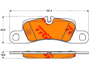 Klocki Hamulcowe Porsche Tył Cayenne 3,0-4,8 10- T