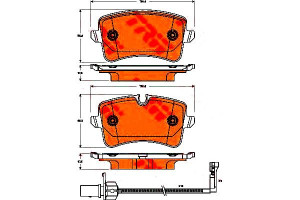 Klocki Hamulcowe Vw Tył A6 A7 11- Tarcza 330mm 1 C