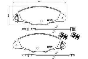 Klocki Hamulcowe Citroen Xm 97-00 Przód Brembo