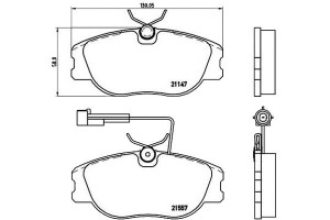 Klocki Hamulcowe Alfa Romeo 155 92-96 Przód Brembo