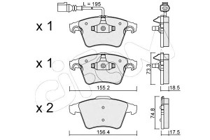 Klocki Hamulcowe Vw T5 03- Koła 17 Z Czuj. Cifam