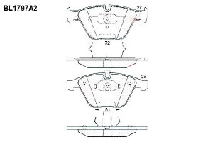 Klocki Hamulcowe Bmw 5 E60 E61 6 E63 20.3mm Kpl Ft