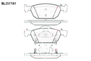 Klocki Hamulcowe Honda Accord Civic 17.5mm Wva2479