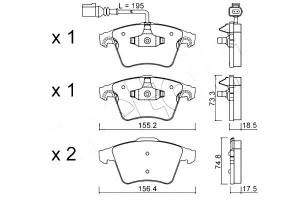 Klocki Hamulcowe Vw T5 03- K.17 Czuj Metelli
