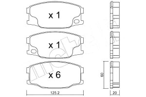 Klocki Hamulcowe Mitsubishi Canter 01- Metelli
