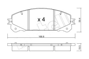 Klocki Hamulcowe Toyota Rav 4 Iv 12- Metelli